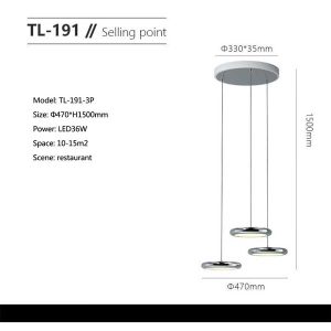 چراغ آویز LED مدل TSL-9002P-24W
