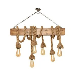 چراغ آویز کنفی و چوبی آرتا کد 506/6