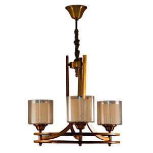 لوستر 8 شاخه کاریکسی مدل گرد دو رینگی