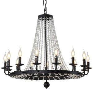 لوستر رستیک نیرا نور مدل هرمس 6 شعله