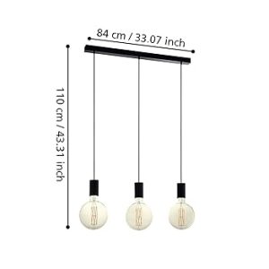 چراغ آویز سه شعله آرتا کد 462