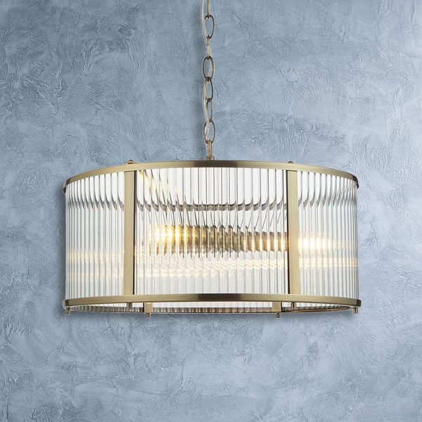لوستر کریستالی نیرا نور مدل لوله ای دایره PC-724