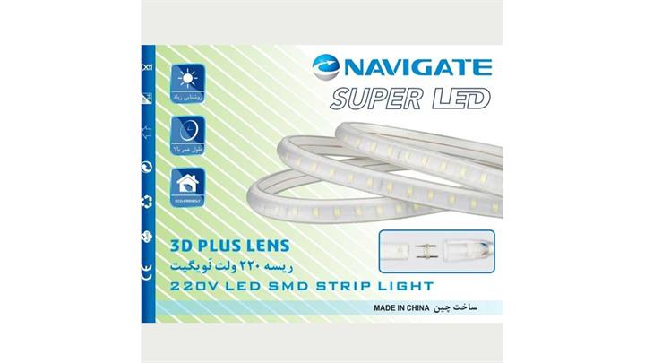 ریسه شلنگی 220 ولت 2835 تک ردیفه 78 لامپ سه بعدی لنزدار متراژ حک شده روی بدنه