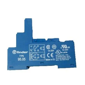 سوکت مدل 95.05 برای رله شیشه ای فیندر finder نوع باریک