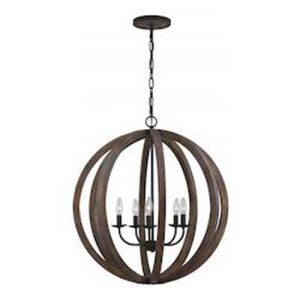 لوستر رستیک نیرا نور مدل آرامیس 6 شعله