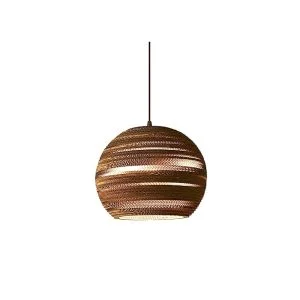 چراغ آویز کارتنی سان متوسط E27 ستاره شمال مدل SUN/33