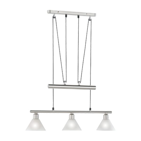چراغ آویز SMD کروم مدل F12/3 مجلسی