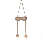 چراغ آویز آرتا مدل کنفی و چوبی کد 101/2