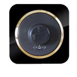 کلید و پریز آدا پلکسی مشکی زه طلایی دلند(مکانیزم+قاب+زه) / دیمر لامپ 800 وات