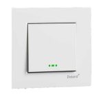 کلید و پریز آسا سفید دلند پلاس /کلید یک پل(مکانیزم+قاب)