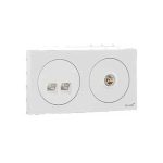 کلید و پریز آوا سفید دلند پلاس/آوا ، قاب دوخانه