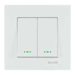 کلید و پریز مدل آسا برند دلند / کلید دو پل