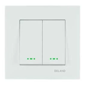 کلید و پریز مدل آسا برند دلند / کلید دو پل