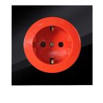 کلید و پریز آوا پلکسی مشکی دلند پلاس/پریز ارت ups