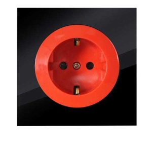 کلید و پریز آوا پلکسی مشکی دلند پلاس/پریز ارت ups