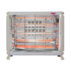 مشخصات محصول وزن 6 کیلوگرم ابعاد 69 × 26.7 × 56.5 سانتیمتر رنگ بدنه سفید/سفید, سفید/طوسی, سفید/قرمز توان گرمایشی (وات) 2800 ولتاژ ورودی (ولت) 220 جریان (آمپر) 13 نوع المنت کوارتز تعداد المنت 6 فرکانس (هرتز) 50 ترموستات ایمنی دارد قابلیت تنظیم دما دارد رده انرژی ++A ریموت کنترل ندارد فن دارد گارانتی 18 ماهه برفاب تایمر ندارد معرفی بررسی و معرفی بخاری برقی فن دار برفاب مدل QH-3000 بخاری برقی فن دار برفاب مدل QH-3000 مناسب گرمایش مسکونی، اداری و مغازه است. با توجه به ابعاد بزرگ و توان 2800 وات مساحت گستردهتری را گرم میکند. المنتهای بخاری 6 عدد و ساخته شده از شیشه هستند. 4 المنت در قسمت جلو و دو المنت در بالای بخاری است. المنتها با روش جابهجایی-تابشی محیط را گرم میکنند. برفاب، این محصول را کاملاً استاندارد طراحی کرده است و در نتیجه مصرف برق آن بهینه است. فن به کار رفته در بخاری برفاب، با جابهجایی گرمای ایجاد شده در المنتها، باعث گرمایش همگن محیط میشود. در قسمت پشت المنتها، صفحه استنلس استیلی نصب شده است، تا گرما به صورت یکنواخت و بهتر در محیط پخش شود. ترموستات ایمنی بخاری، تنظیم دما را امکان پذیر میکند. همچنین در قسمت کنار، 4 دکمه دو حالته تعبیه شده است، دکمه اول برای روشن و خاموش کردن فن و 3 دکمه دیگر برای روشن و خاموش کردن المنتهای بالا و جلوی بخاری هستند. با استفاده از پیچ تنظیم کنار آن کنترل دما المنت دیگر بخاری امکان پذیر است. حداکثر توان گرمایشی هیتر، 2800 وات و حداقل توان آن 600 وات است. بخاری برفاب در صورت واژگونی، ایمن است و دارای کلید قطع کن خودکار است. نکات ایمنی جهت استفاده از بخاری برقی فن دار در مسیر نصب هیتر از قرار دادن وسایل حساس به حرارت خودداری فرمایید. همزمان با هیتر از دیگر وسایل پر مصرف برقی استفاده نفرمایید. جهت افزایش طول عمر دستگاه، قبل از خاموش کردن برای چند ثانیه در حالت فن قرار دهید. بخاری را حتماً در سطح صاف، مستحکم و خشک قرار دهید. هیتر باید از دسترس کودکان و حیوانات خانگی دور باشد تا باعث سوختگی نشود. از قرار دادن بخاری در ورودی و خروجی درها باید خودداری کرد. به منظور جلوگیری از آسیب به سایر تجهیزات برقی، بخاری را مستقیم به پریز وصل نکنید و یک محافظ برق در مسیر آن استفاده کنید. از بخاری برقی برای پخت و پز استفاده نکنید. به منظور جلوگیری از آتش، وسایل اشتعال پذیر را در مسیر آن قرار ندهید.