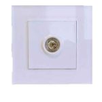 کلید و پریز مدل آسا پلکسی سفید برند دلند (مکانیزم +قاب ) / فیش بلندگو