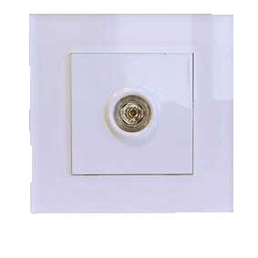 کلید و پریز مدل آسا پلکسی سفید برند دلند (مکانیزم +قاب ) / فیش بلندگو