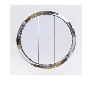 کلید و پریز آوا پلکسی سفید زه نقره ای/کلید سه پل(مکانیزم+قاب+زه نقره ای)