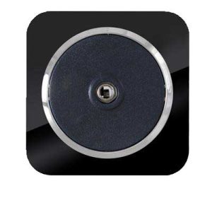 کلید و پریز آدا پلکسی مشکی زه نقره ای دلند(مکانیزم+قاب+زه)/فیش آنتن