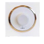 کلید پریز آوا پلکسی سفید زه طلائی / دیمر فن(مکانیزم +قاب+زه)