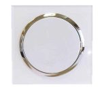 کلید و پریز آوا پلکسی سفید زه نقره ای/کلید یک پل(مکانیزم+قاب+زه نقره ای)