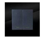 کلید و پریز مدل آسا پلکسی مشکی برند دلند(مکانیزم +قاب ) / دو پل