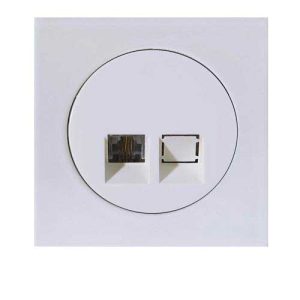 آوا پلکسی سفید دلند پلاس/سوکت تلفن دوخط (مکانیزم+قاب)