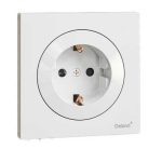 کلید و پریز آوا سفید دلند پلاس/آوا،پریز ارت محافظ دار