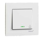 کلید و پریز آسا سفید دلند پلاس /شاسی زنگ (مکانیزم+قاب)