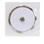 کلید و پریز آوا پلکسی سفید زه نقره ای/فیش آنتن ماهواره(مکانیزم+قاب+زه نقره ای)