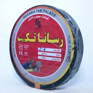 کابل افشان 4*2 رسانا تک - حلقه 100 متری