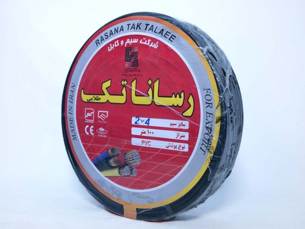 کابل افشان 4*2 رسانا تک - حلقه 100 متری