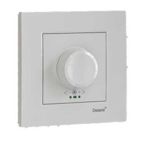 کلید و پریز آسا سفید دلند پلاس /دیمر فن (مکانیزم+قاب)