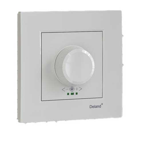 کلید و پریز آسا سفید دلند پلاس /دیمر فن (مکانیزم+قاب)