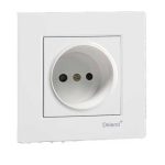 کلید و پریز آسا سفید دلند پلاس /پریز برق پایه سرامیکی(مکانیزم+قاب)