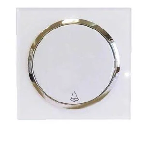 کلید و پریز آواپلکسی سفید زه نقره ای/شاسی زنگ(مکانیزم+قاب+زه نقره ای)