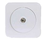 کلید و پریز آدا پلکسی سفید دلند پلاس /فیش بلندگو(مکانیزم+قاب)