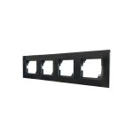 کلید و پریز مدل آسا پلکسی مشکی برند دلند / قاب چهارخانه