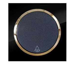 کلید و پریز آوا پلکسی مشکی زه طلایی دلند(مکانیزم+قاب+زه) / شاسی زنگ