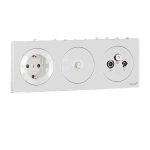 کلید و پریز آوا سفید دلند پلاس/آوا،قاب سه خانه