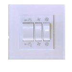 کلید و پریز مدل آسا پلکسی سفید برند دلند (مکانیزم +قاب ) / کلید کولر