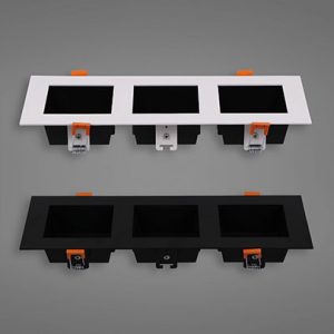 چراغ توکار دارک لایت مربع سه تایی