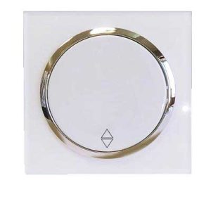 کلید و پریز آواپلکسی سفید زه نقره ای/کلید تبدیل(مکانیزم+قاب+زه نقره ای)