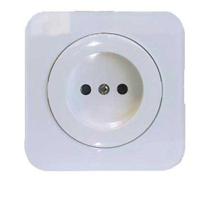 کلید و پریز آدا پلکسی سفید دلند پلاس /پریز برق (مکانیزم+قاب)