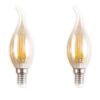 لامپ LED فيلامنتي اشکي کهربايي شفاف E14,6W آفتابي برند میت