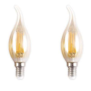 لامپ LED فيلامنتي اشکي کهربايي شفاف E14,6W آفتابي برند میت