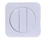 کلید و پریز آدا پلکسی سفید دلند پلاس /کلید سه پل(مکانیزم+قاب)