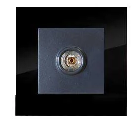 کلید و پریز مدل آسا پلکسی مشکی برند دلند(مکانیزم +قاب ) / فیش بلندگو