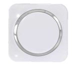 کلید و پریز آدا پلکسی سفید زه نقره ای دلند(مکانیزم+قاب+زه) / کلید یک پل